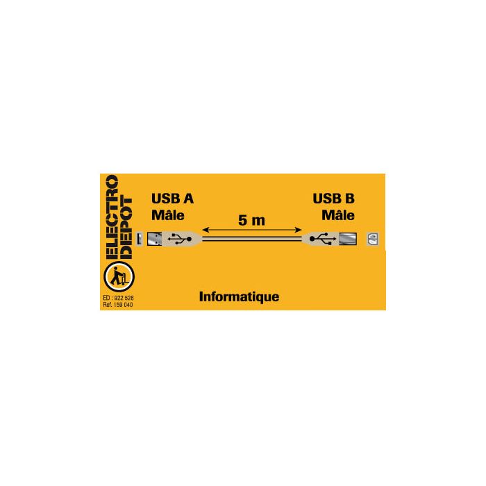 Cable Electro Dépôt impresora 2.0 5 m