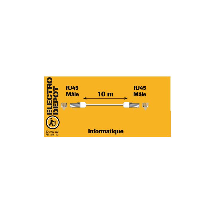 Cable ELECTRO DEPOT RJ45 10 metros blanco