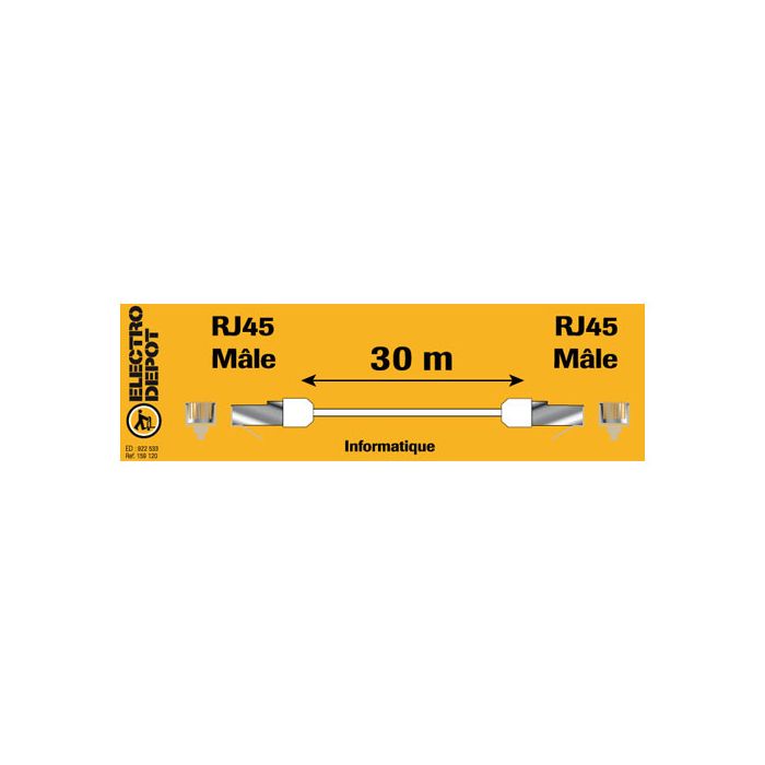 Cable ELECTRO DEPOT RJ45 20 metros blanco