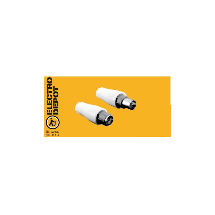 Clavija ELECTRO DÉPÔT 2 conectores  9,52 (1 MACHO / 1 HEMBRA)