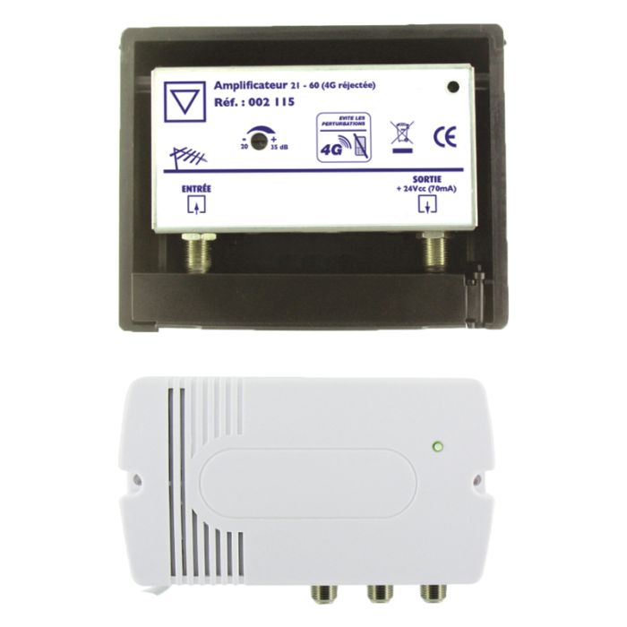 Clavija ELECTRO DÉPÔT AMPLIR 1 ENTRADA + ALIMENTACIÓN 2 SALIDA