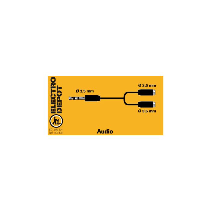 Clavija ELECTRO DÉPÔT 1 JACK EN 2 JACK 3,5 mm
