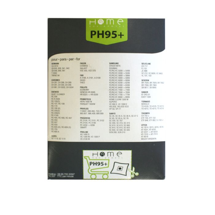 Pack 4 bolsas para aspirador PH95+