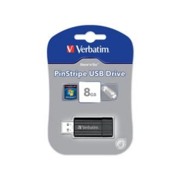 Memoria USB VERBATIM 8Gb PinStripe