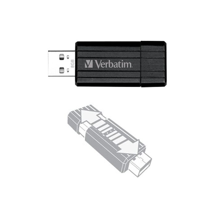 Memoria USB VERBATIM 8Gb PinStripe