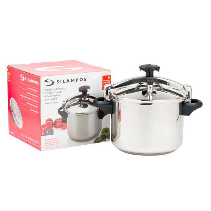 Olla a presión SILAMPOS 8L. acero inoxidable