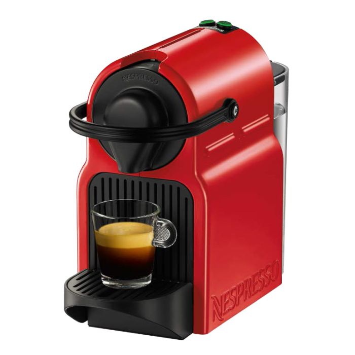 Cafetera de cápsulas KRUPS NESPRESSO Inissia XN1005 rojo + 14 cápsulas de regalo