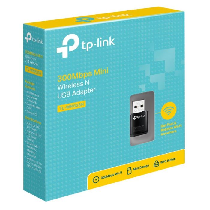 Adaptador WiFi USB 2.0 TP LINK 300 MBit/s TL-WN823N mini