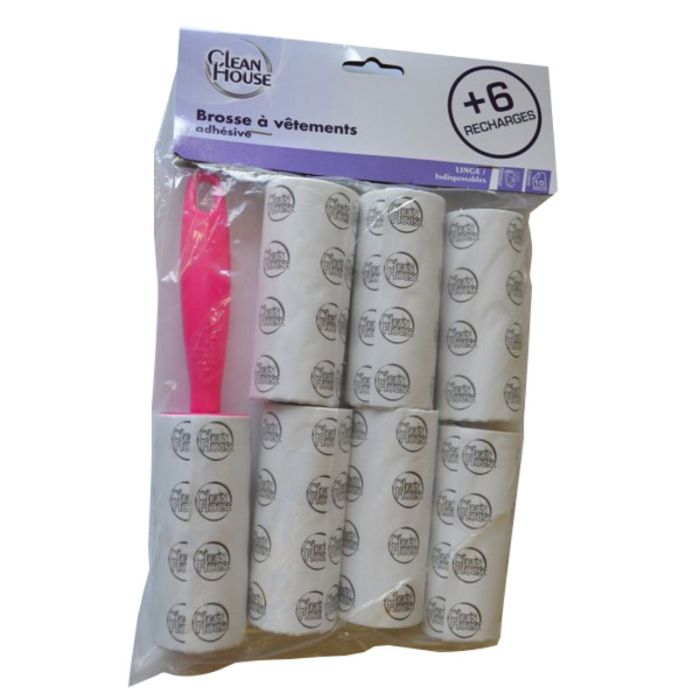 Cepillo para ropa adhesivo + 6 recambios