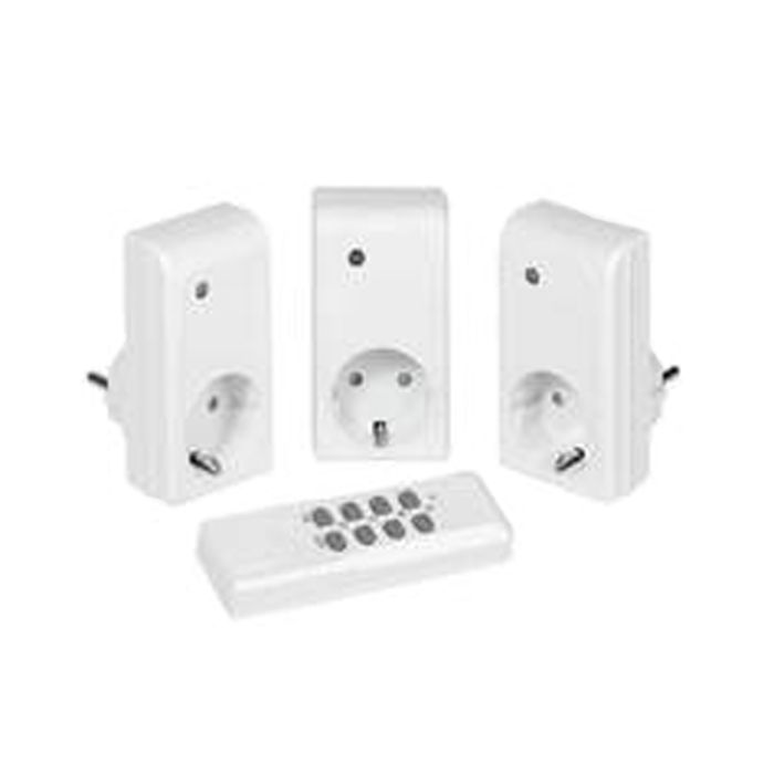 Kit de 3 enchufes VIVANCO con mando
