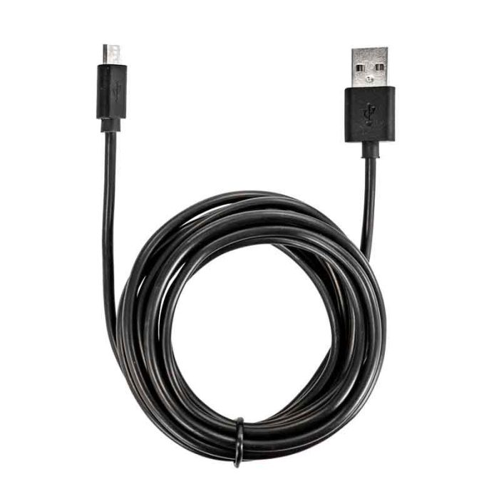 Cable de carga y sincroniz. universal HIGH ONE 2,5m 2A mUSB negro