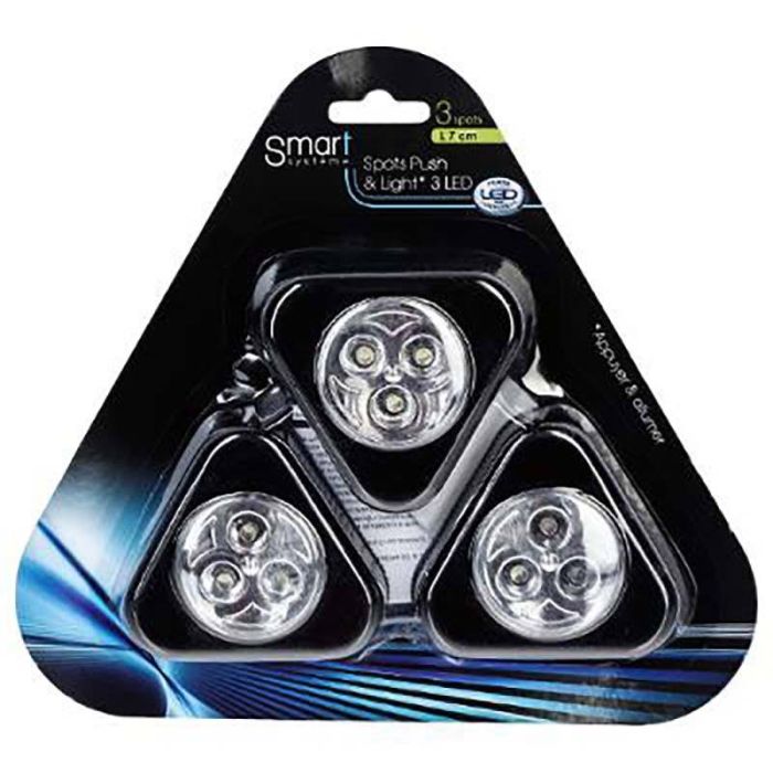 Pack 3 luces LED Push & Light SMART SYSTEME
