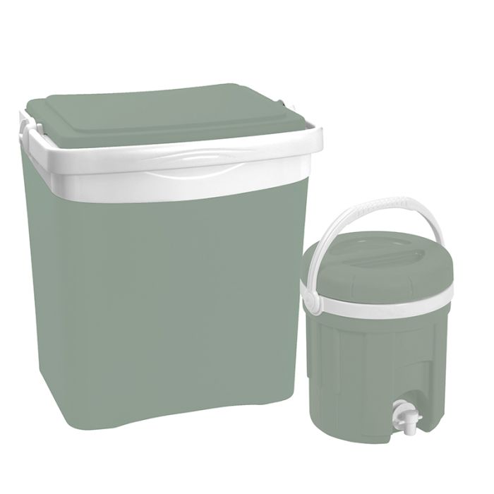 Set Nevera portátil 25 litros + Fuente de agua 4 litros