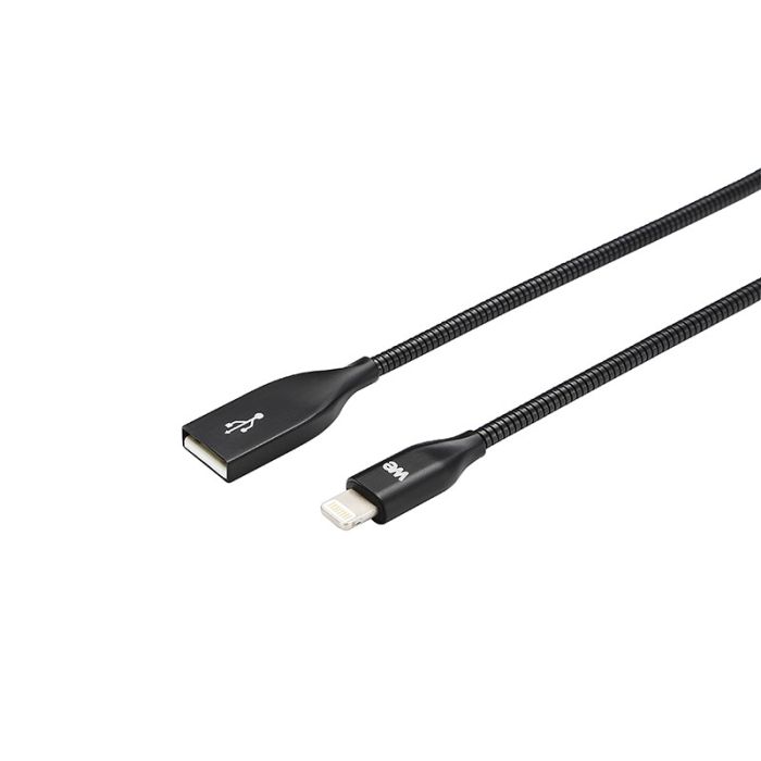 Cable WE USB Lightning 1 m metal robusto