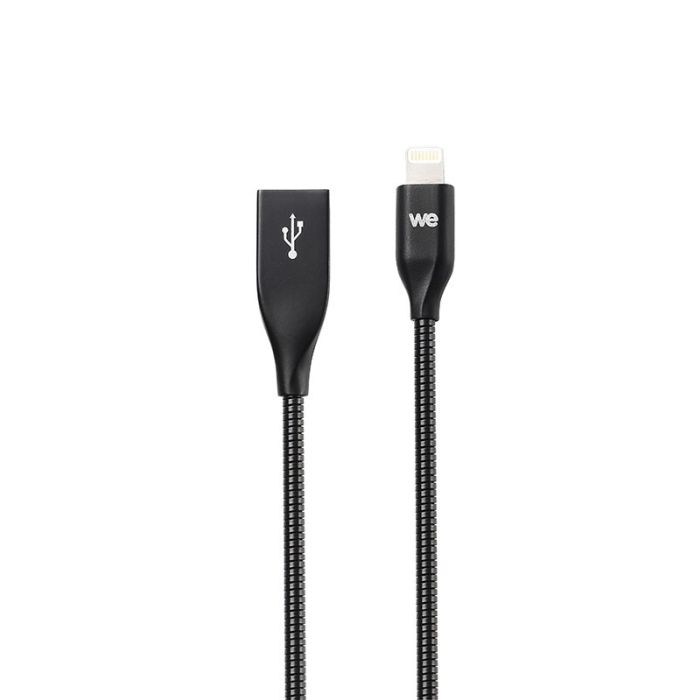 Cable WE USB Lightning 1 m metal robusto
