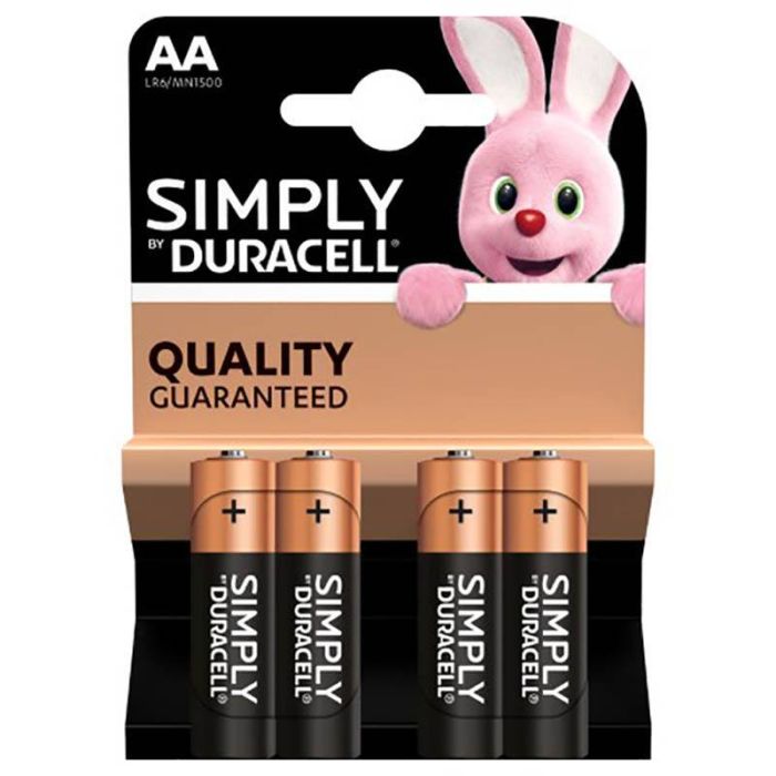 Pack pilas DURACELL Simply LR06 AA x 4 uds
