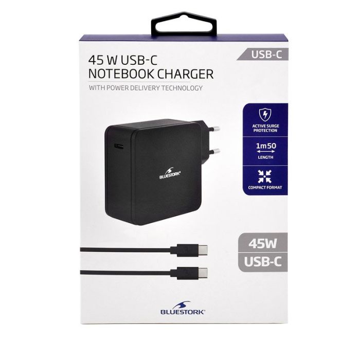 Cargador BLUESTORK USB-C 45W