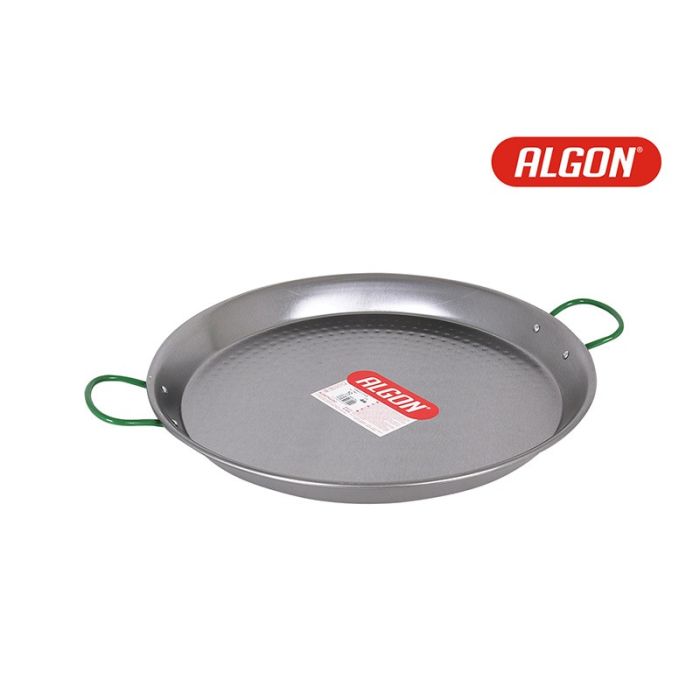 Paellera acero pulido ALGON 46cm 12 raciones