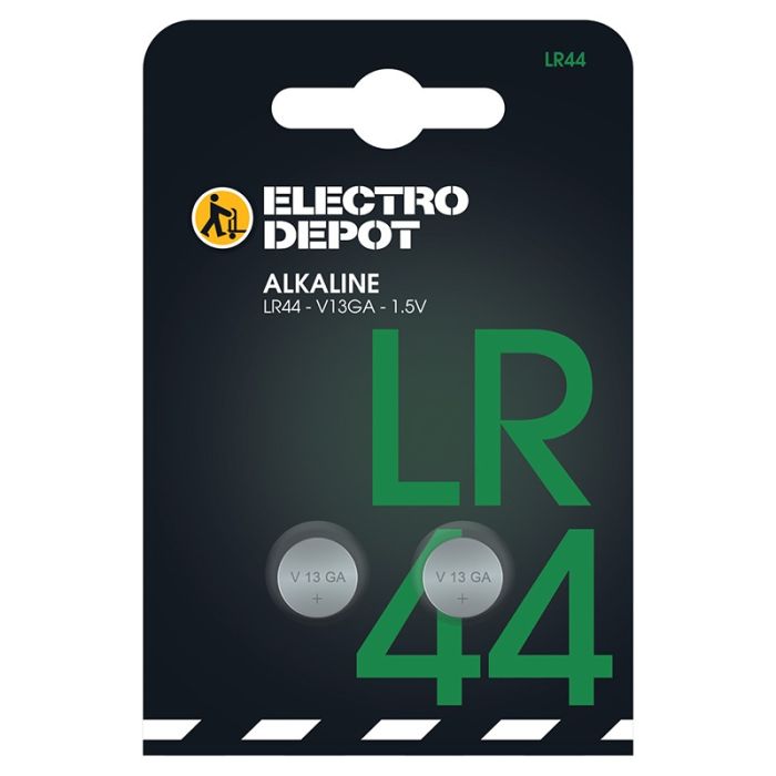 Pack pilas ELECTRO DEPOT Alkaline LR44 - V13GA x 2 uds