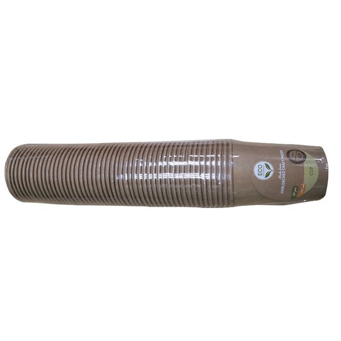 Pack 50 vasos de cartón 250ml desechables