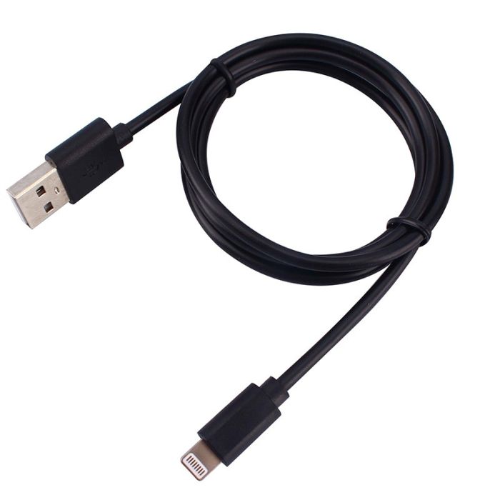 Cable carga /sincronización  HIGH ONE 1m PVC LIG  iphone negro