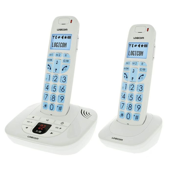 Teléfono fijo inalámbrico duo LOGICOM CONFORT 255