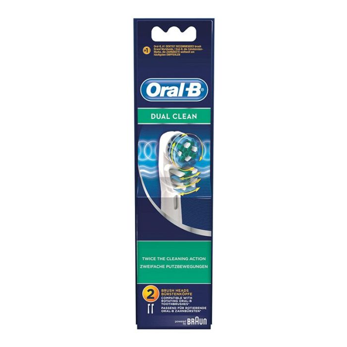 Pack 2 recambios cepillos dentales ORAL-B EB20 DUAL CLEAN