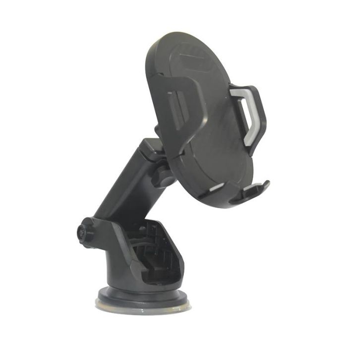 Adaptador mechero coche EDENWOOD a 2 USBs + soporte de ventosa para teléfono negro