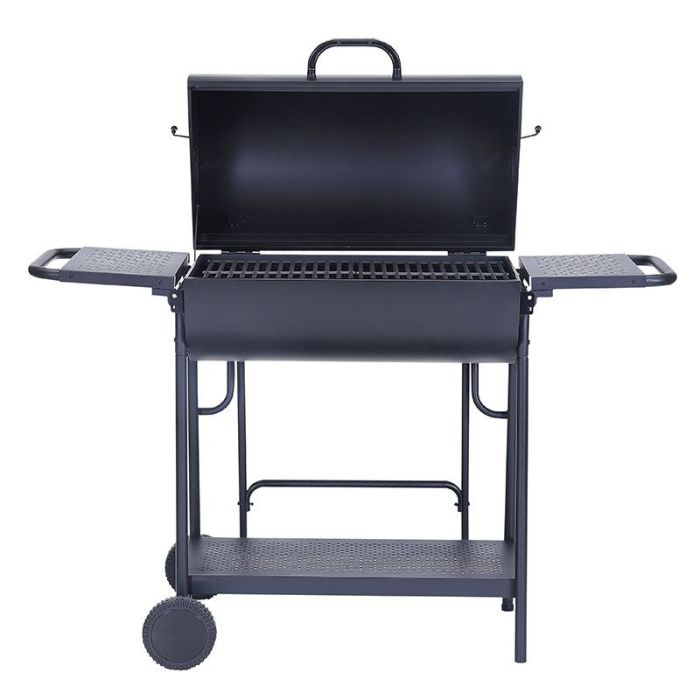 Barbacoa de carbón COSYLIFE CL-7244 doble barril apertura 180º