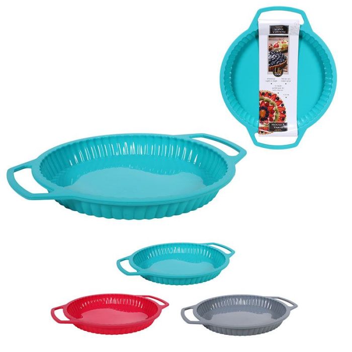 Molde de silicona para tartas diámetro 26cm colores surtidos