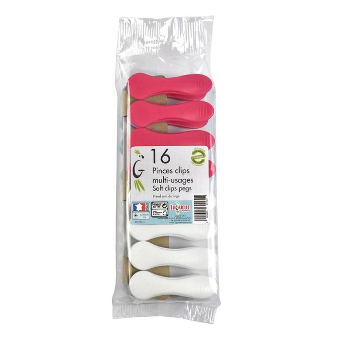 Pack 16 pinzas para la ropa colores surtidos