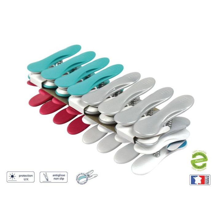 Pack 16 pinzas para la ropa colores surtidos