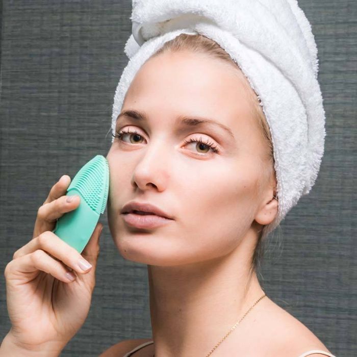 Cepillo facial de silicona CREATE Hada Face Wave verde