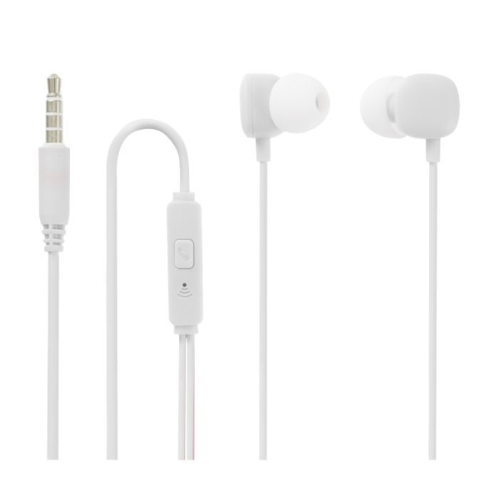 Auriculares botón KEYOUEST SQUARE blanco