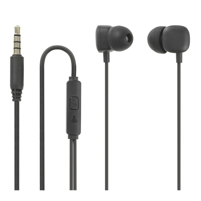 Auriculares botón KEYOUEST SQUARE negro