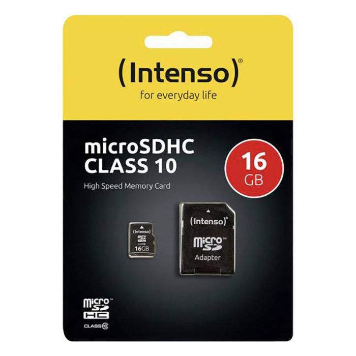 Tarjeta Micro SD INTENSO 16Gb + adaptador