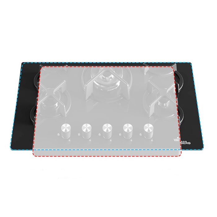 Placa gas cristal VALBERG GGH 5 IC 066T | ELECTRO DEPOT