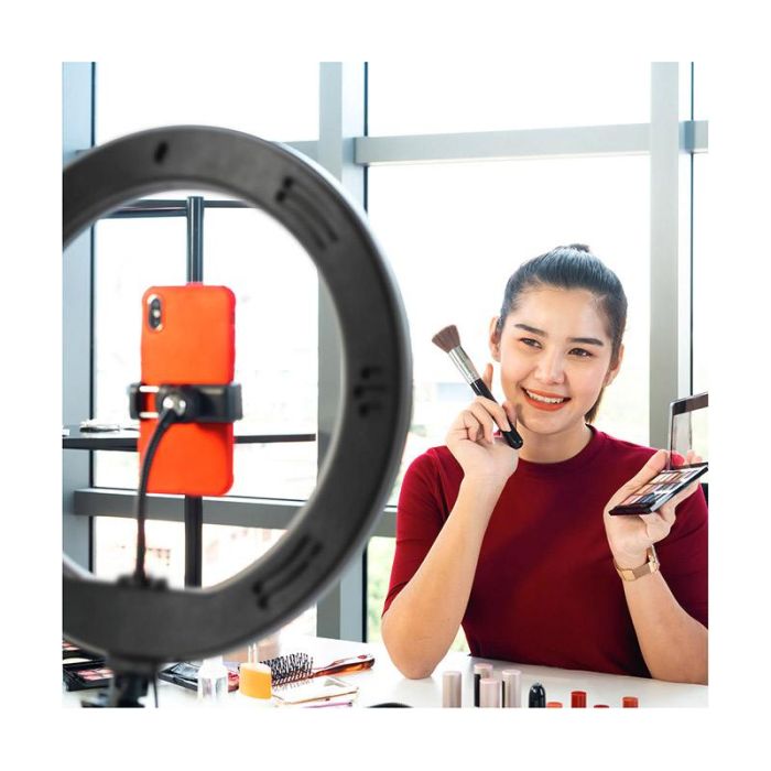 Anillo de luz FUJIONKYO 26 cm para selfie y video en trípode