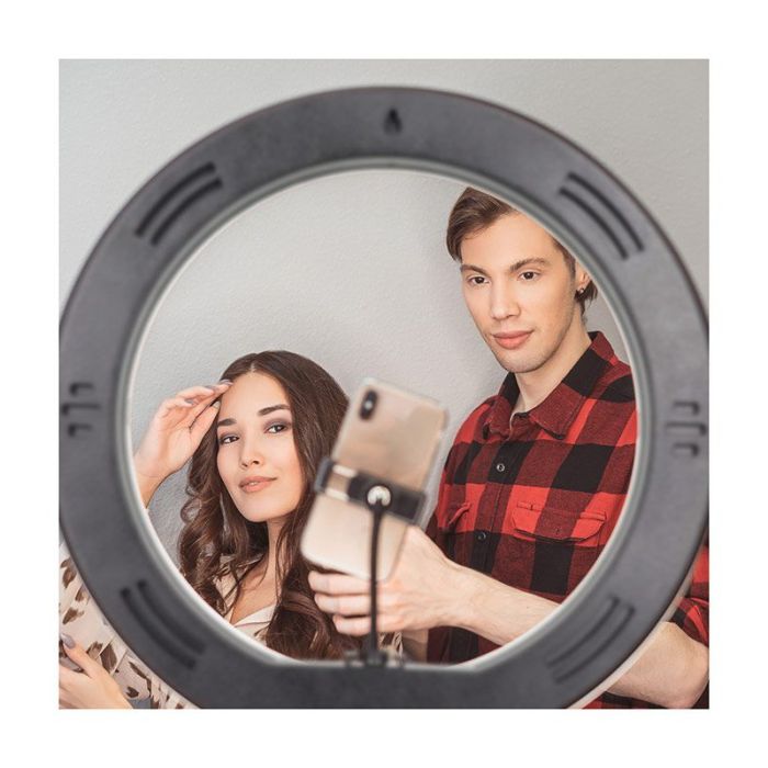Anillo de luz FUJIONKYO 26 cm para selfie y video en trípode