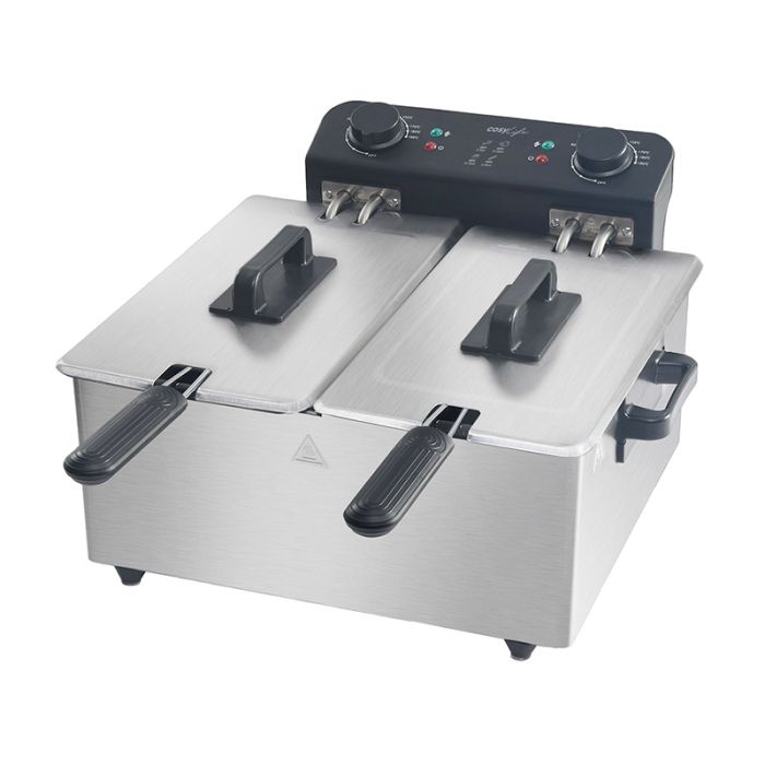 Freidora 2x3 litros COSYLIFE CL-FR2x3 inox 2 cavidades