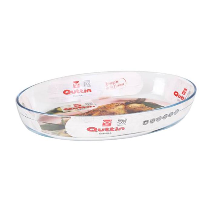 Fuente de vidrio QUTTIN oval 39x27cm