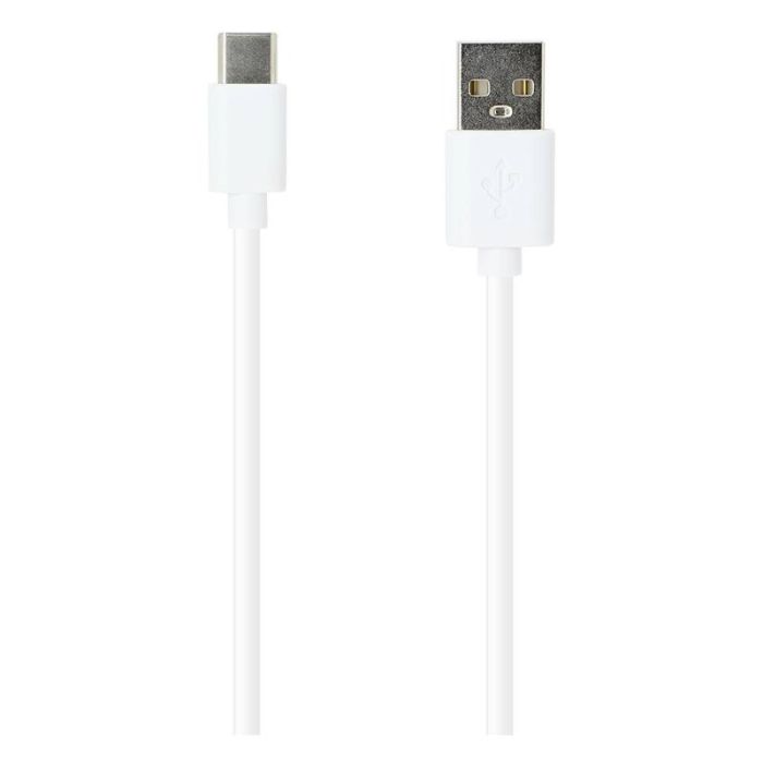 Cable de carga y sincronización universal 1metro blanco PVC TYPE C