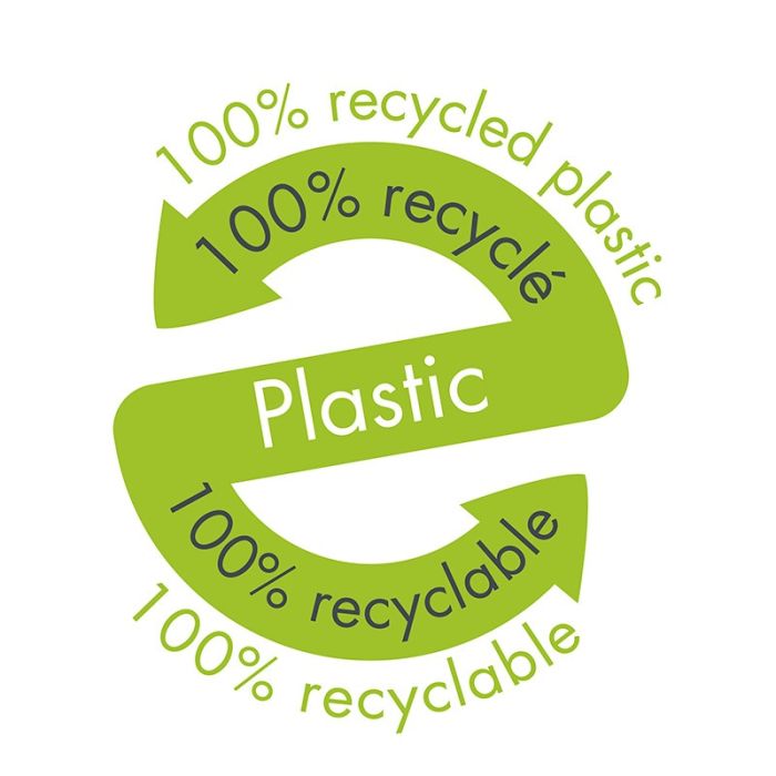 Pack 20 perchas de plástico 100% recicladas