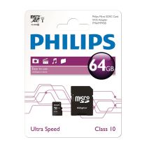 Tarjeta Micro SD PHILIPS Clase 10 de 64Gb