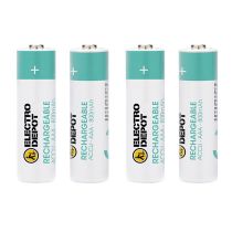 Pack pilas recargables ELECTRO DEPOT LR03 AAA x 4 uds 800 mAh Pack pilas recargables ELECTRO DEPOT LR03 AAA x 4 uds 800 mAh