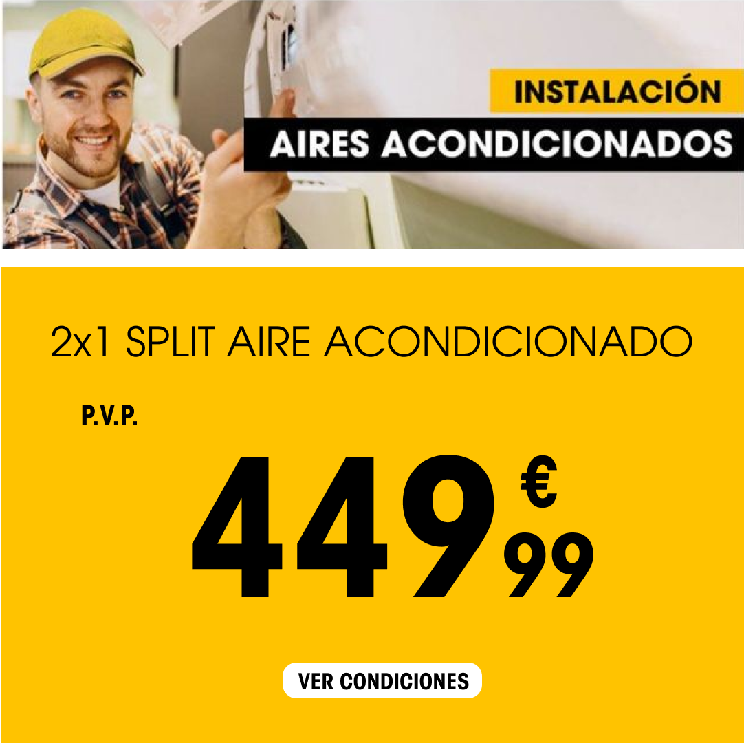 condiciones de instalacion 2x1 split aire acondicionado Electro Depot