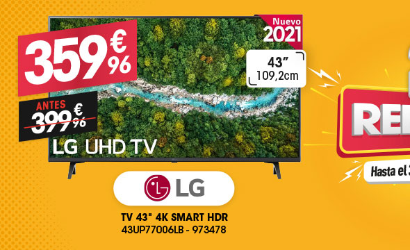 TV 43 4K LG 43UP77006LB SMART HDR