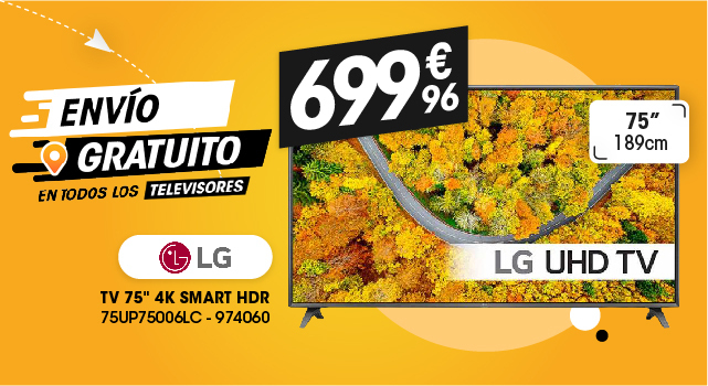 TV 75 4K LG 75UP75006LC SMART HDR