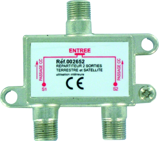 Clavija ELECTRO DÉPÔT REPARTIDOR INT. 2 SALIDAS SAT/TERRESTRE Clavija ELECTRO DÉPÔT REPARTIDOR INT. 2 SALIDAS SAT/TERRESTRE