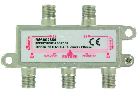 Clavija ELECTRO DÉPÔT REPARTIDOR INT. 4 SALIDAS SAT/TERRESTRE